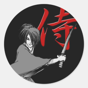 SAMURAI 01a Runt Klistermärke