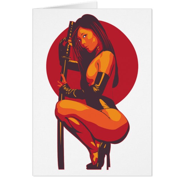 Samurai 11 hälsningskort (Framsidan)