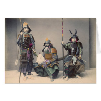 Samurai 3 i Armorvintagefoto Hälsningskort