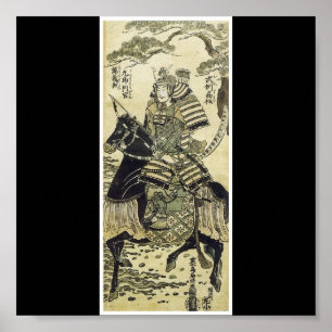 Samurai-Affisch av japanska måla sena 1750's för Poster