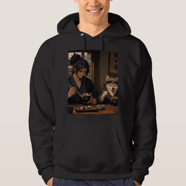 Samurai & Akita Nudelsnatt Hoodie (Framsida)