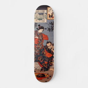 Samurai and Demon Mini Skateboard Bräda 18,5 Cm