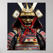 Samurai armor Art Poster väggkonst-utskrift