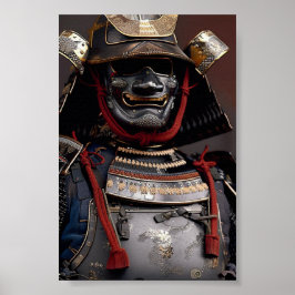 Samurai Armor Artwork Poster utskrift av väggkontu
