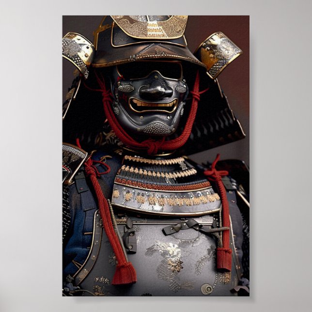 Samurai Armor Artwork Poster utskrift av väggkontu (Framsidan)