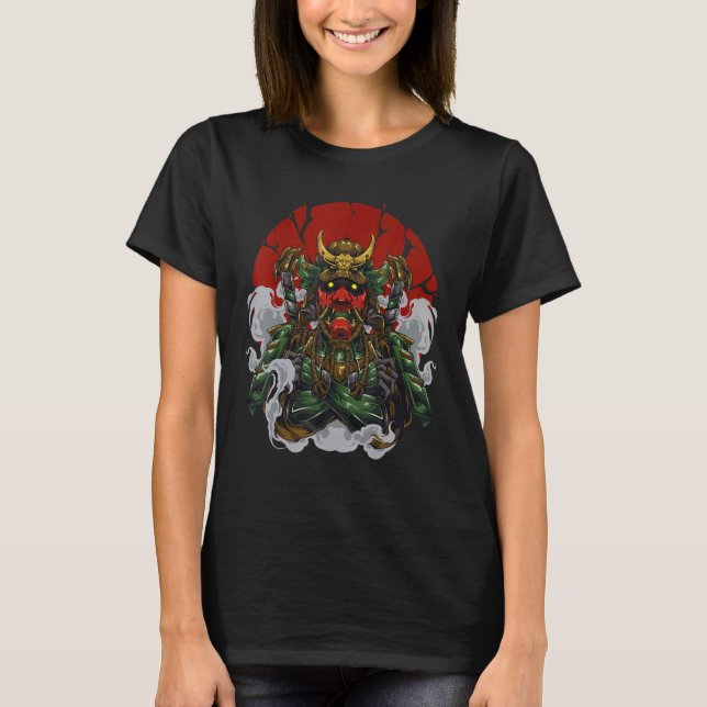 Samurai Armor Samurai Japanska Samurai Culture Cos T Shirt (Framsida)