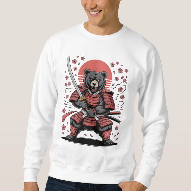 Samurai Bear Basic Sweatshirt (Framsida)