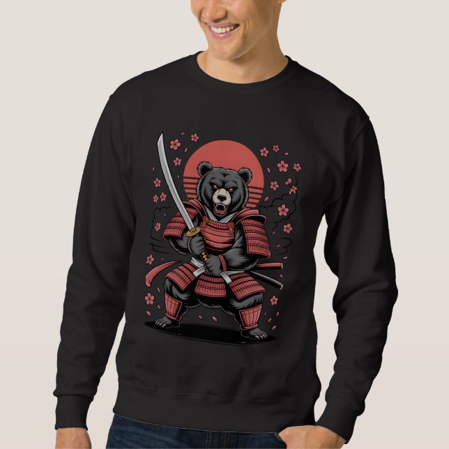 Samurai Bear  Sweatshirt (Framsida)