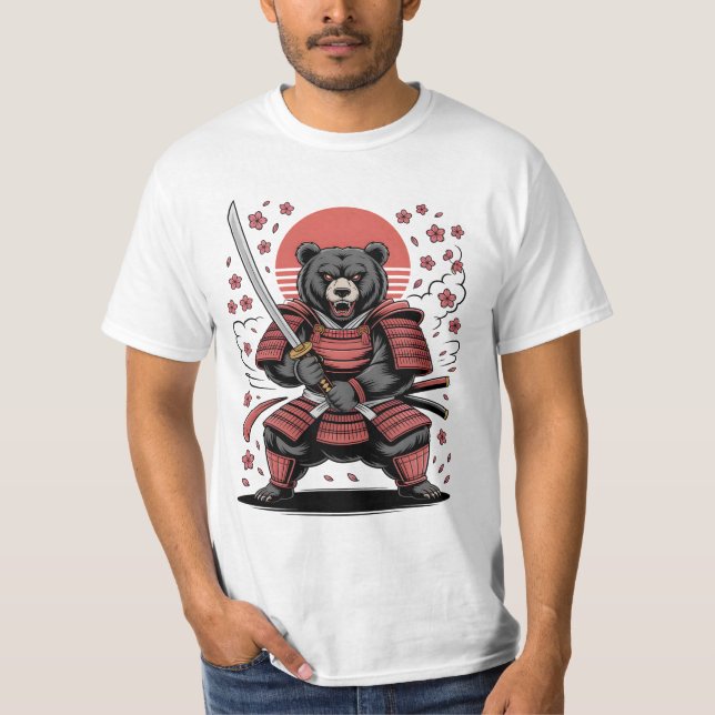 Samurai Bear T-Shirt (Framsida)