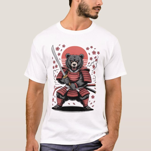 Samurai Bear T-Shirt (Framsida)