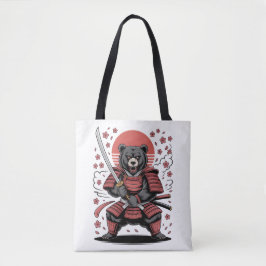 Samurai Bear Tote Bag Tygkasse