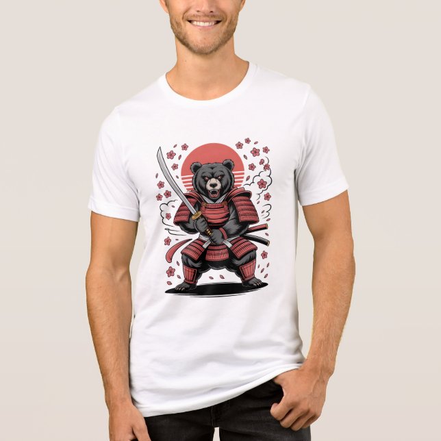 Samurai Bear Tri-Blend Shirt T (Framsida)