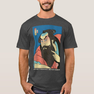 Samurai & Beard Ukiyoe Japanska Warrior Älskare (2 T Shirt