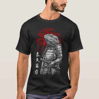 Samurai Bearded Dragon Japanese Warrior Japan T Shirt