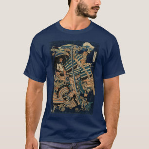 SAMURAI BEKÄMPAR MED KATANA SWORD FRÅN Hokusai T Shirt