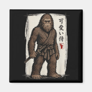 Samurai Bigfoot Japansk Art Anime Funny Manar Wome Magnet