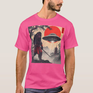 Samurai Bigfoot Japansk Ufo Vintage Graphic Ukiyo T Shirt