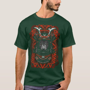 Samurai björntatuering t shirt