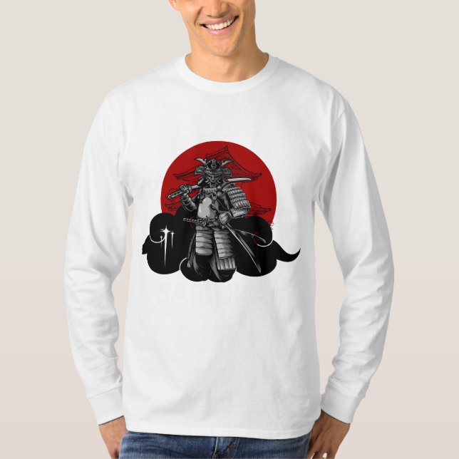 Samurai Blade Of Honor T Shirt (Framsida)