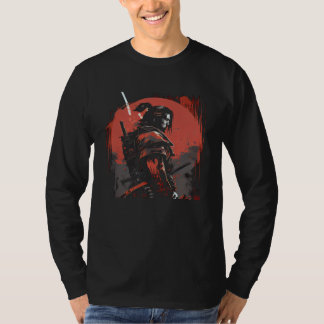 Samurai Bushido Japan Krigare Japansk Retro Grafik T Shirt