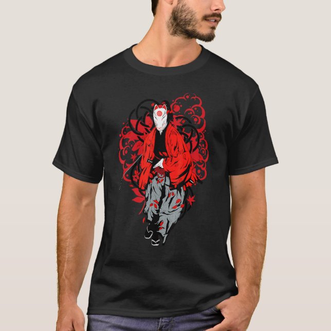 Samurai Bushido Japanska Samurai Culture Scenery V T Shirt (Framsida)