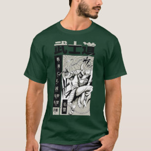 Samurai Bushido Tecknad Bok Japanska Stil Illustra T Shirt