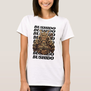 Samurai Bushido Women White T Shirt