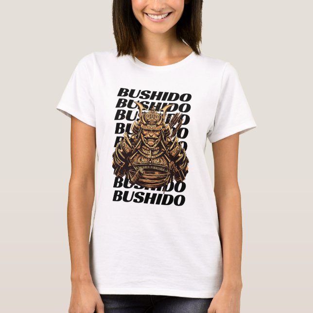 Samurai Bushido Women White T Shirt (Framsida)