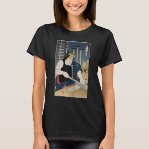 Samurai Carpenter 4 Wood Artisan Ukiyo E Japanska T Shirt