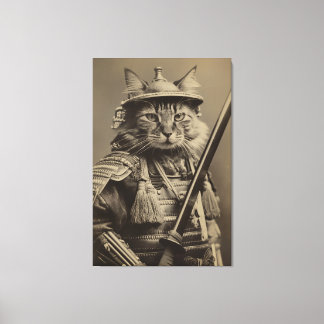 Samurai Cat Canvastryck