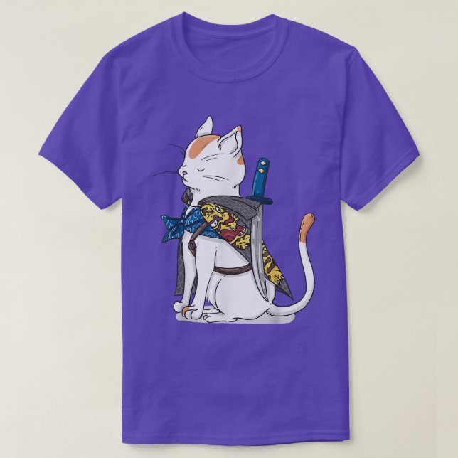 Samurai Cat Funny Ninja Design for Cat Owners  T Shirt (Design framsida)