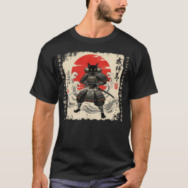 Samurai Cat Japansk cat Warrior animcat Japane T Shirt