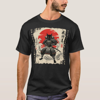 Samurai Cat Japansk cat Warrior animcat Japane T Shirt