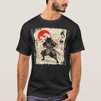 Samurai Cat Japansk cat Warrior animcat Japane T Shirt