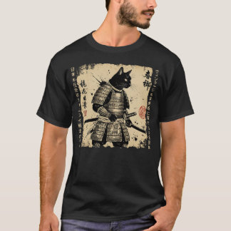 Samurai Cat Japansk cat Warrior animcat Japanes T Shirt
