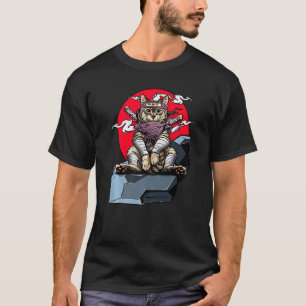 Samurai Cat Japansk Katana Warrior Ninja Sword VI T Shirt