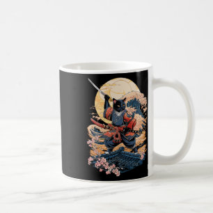 Samurai Cat japansk katt Anime Ninja Kaffemugg