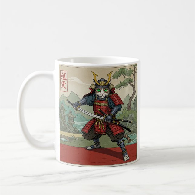 Samurai Cat Kaffemugg (Vänster)