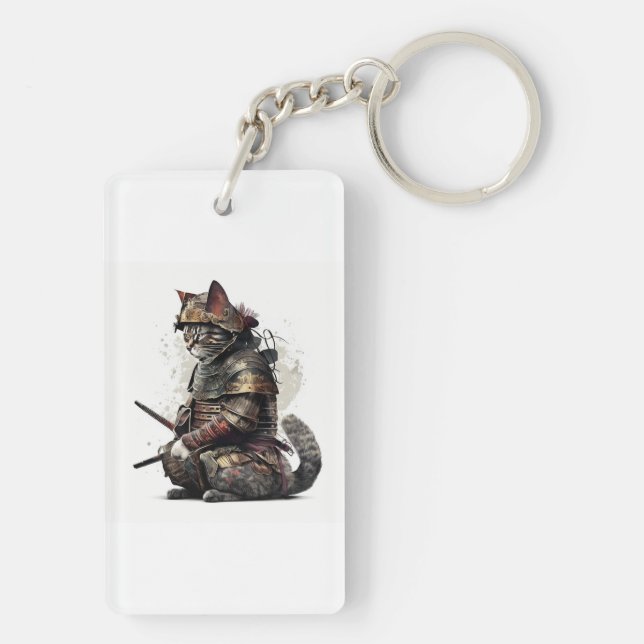 Samurai Cat Keychain (Baksidan)