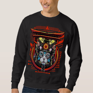 Samurai Cat Lång Ärmad Tröja
