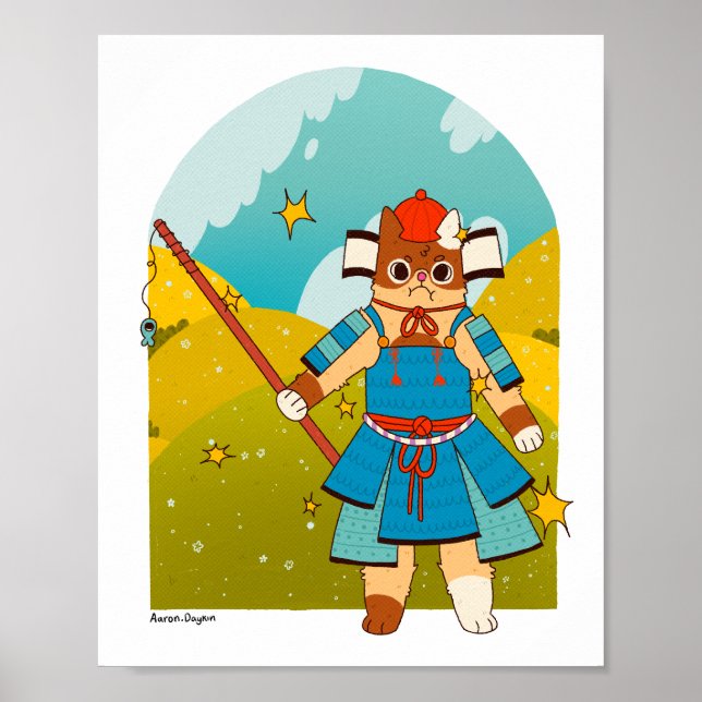 Samurai Cat Poster (Framsidan)