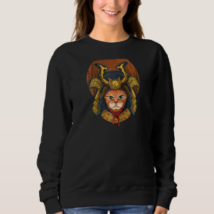 Samurai Cat Retro Vintage Japansk Artartwork Otak T Shirt