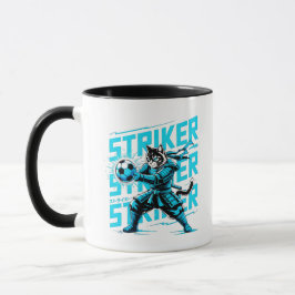 Samurai Cat Soccer Striker Mug | Anime Sports Gift Mugg