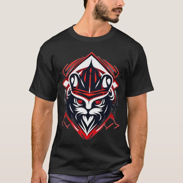 ’Samurai cat’ T Shirt (Framsida)