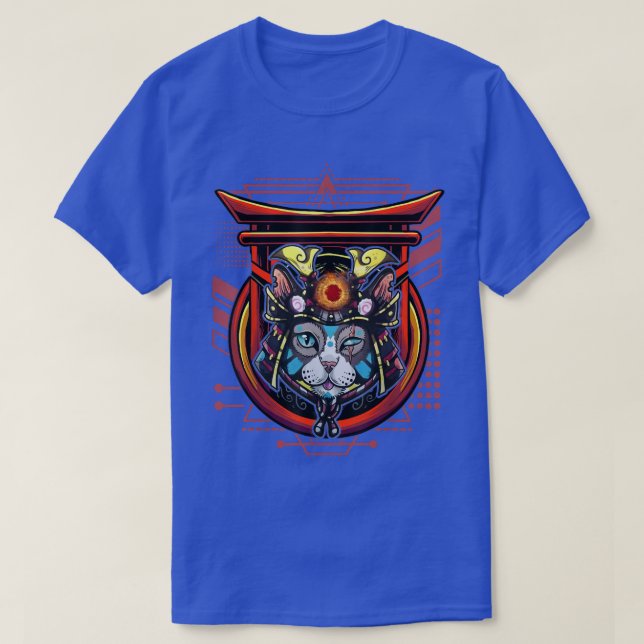 Samurai cat T-Shirt (Design framsida)