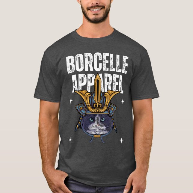 Samurai Cat T-Shirt - Warrior Design (Framsida)