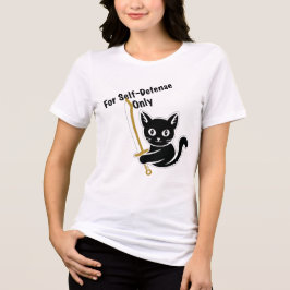 Samurai Cat Warrior - Cute Ninja Kitten med Sword T Shirt