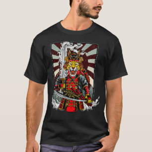 Samurai Cheetah Warrior Japan T Shirt