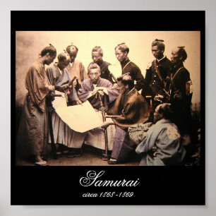 Samurai circa 1868-1869 affisch (för foto)