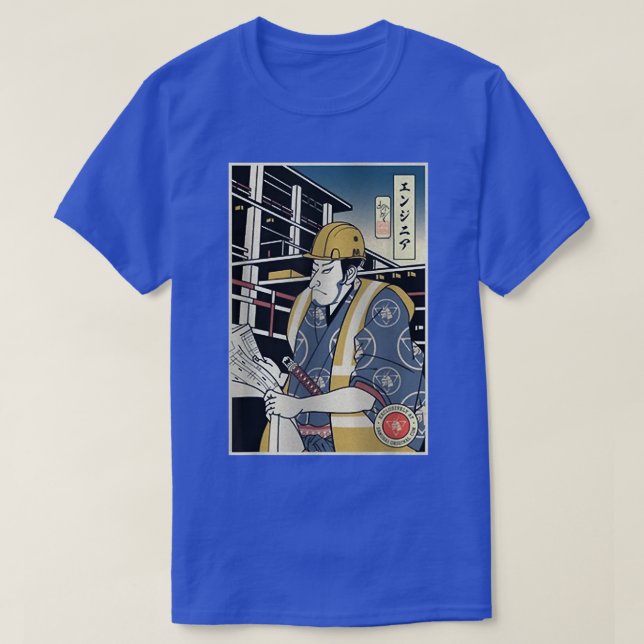 Samurai Construction Engineer Samurai Lover  T Shirt (Design framsida)